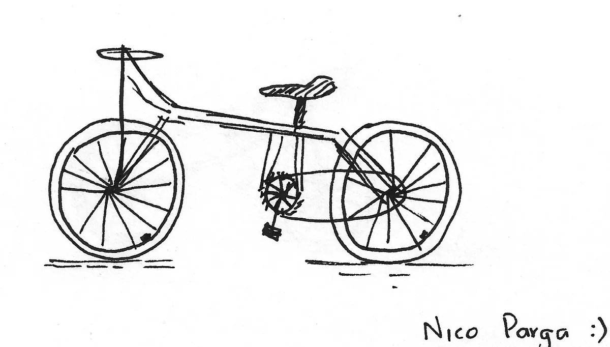 Bicicleta dibujada a mano, Bike - 111