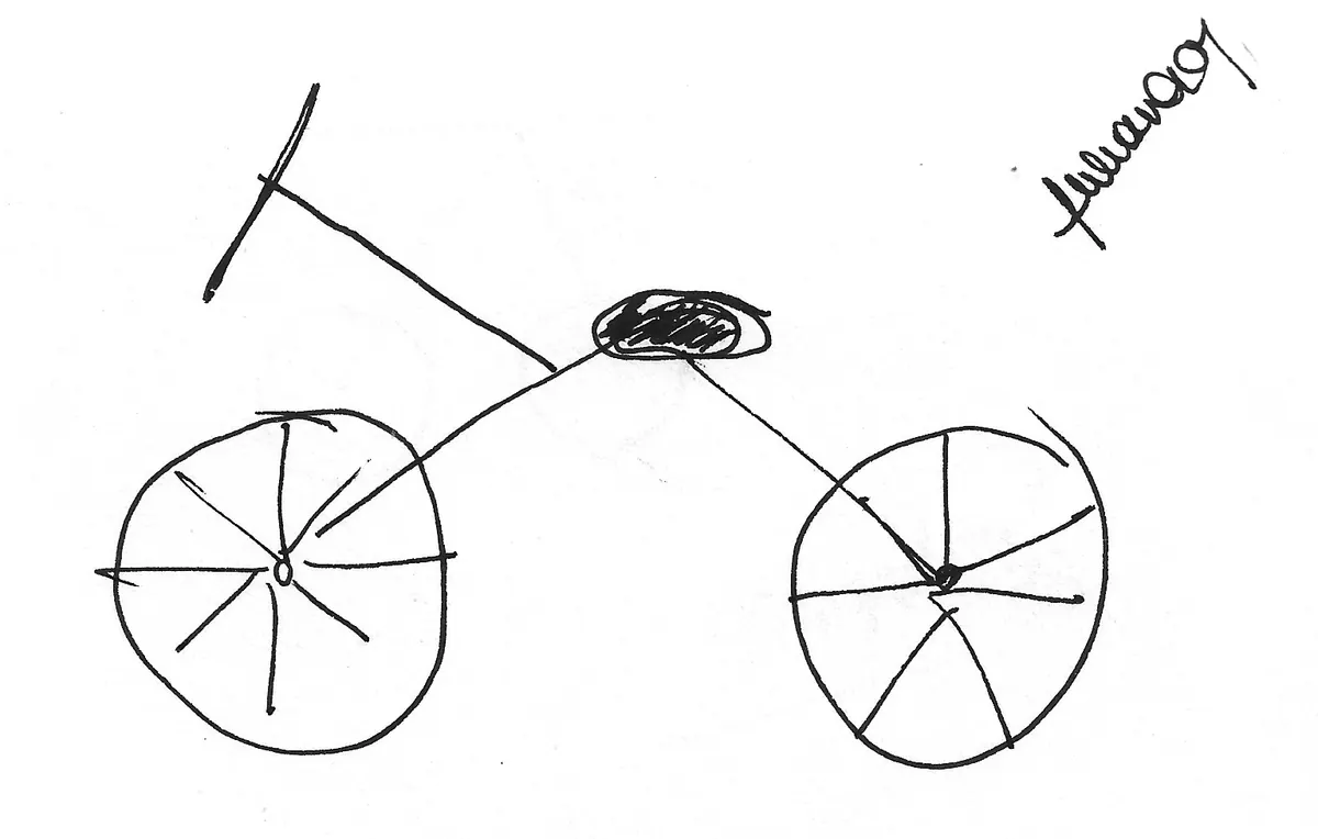 Bicicleta dibujada a mano, Bike - 115