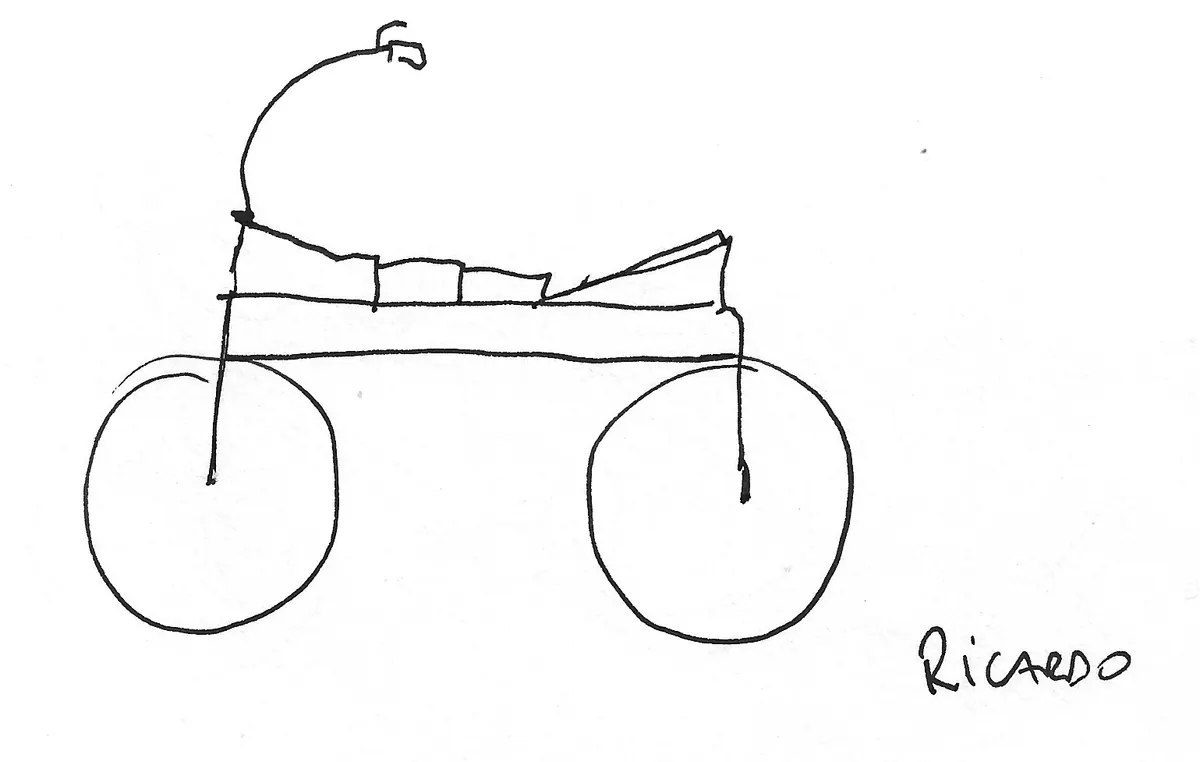 Bicicleta dibujada a mano, Bike - 120
