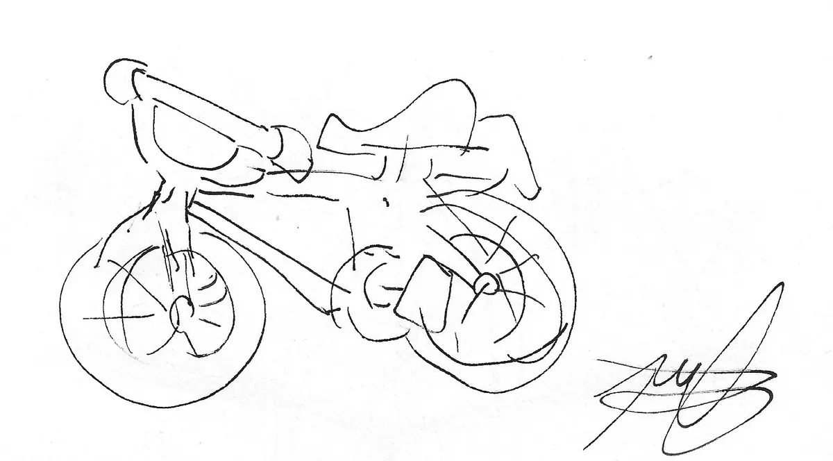 Bicicleta dibujada a mano, Bike - 121