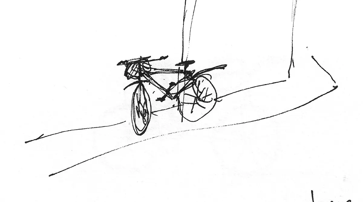 Bicicleta dibujada a mano, Bike - 123