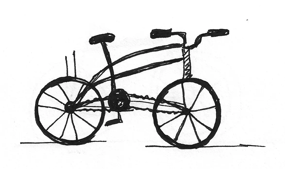 Bicicleta dibujada a mano, Bike - 124