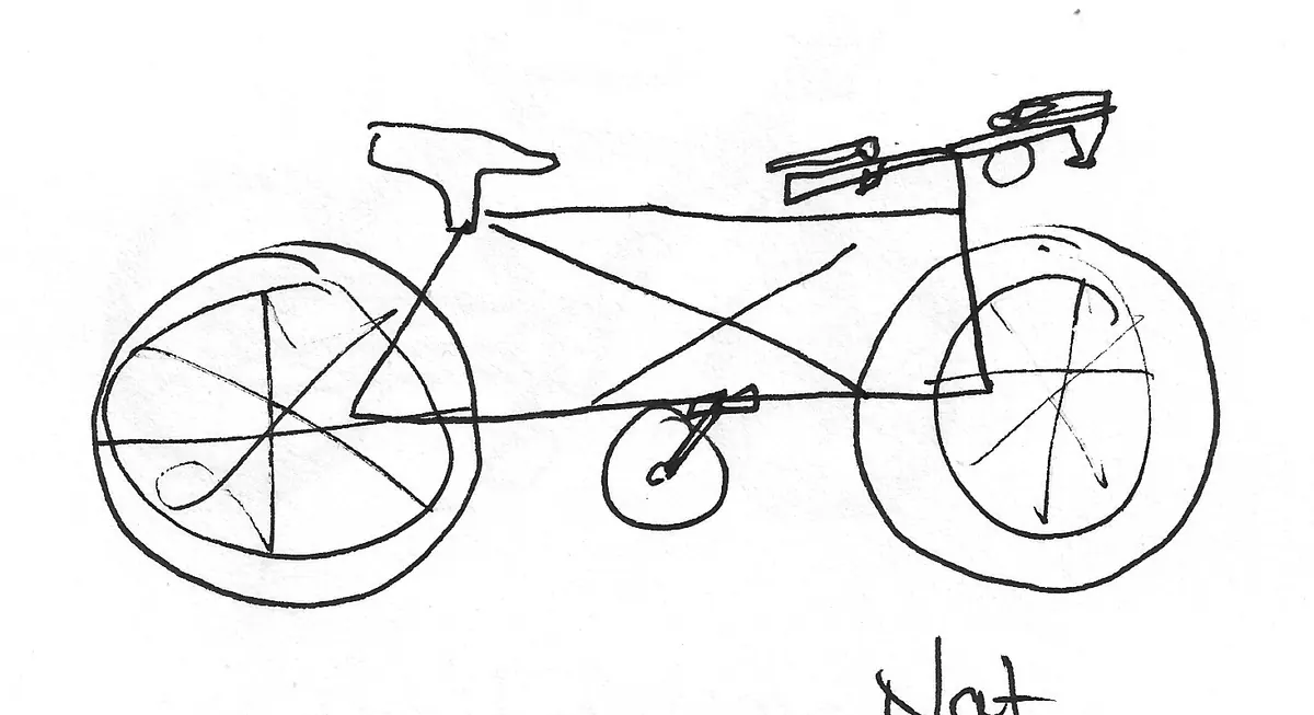 Bicicleta dibujada a mano, Bike - 129