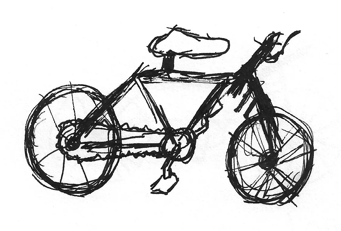 Bicicleta dibujada a mano, Bike - 130