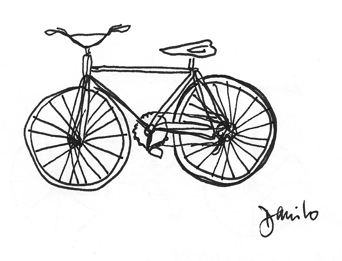 Bicicleta dibujada a mano, Bike - 132