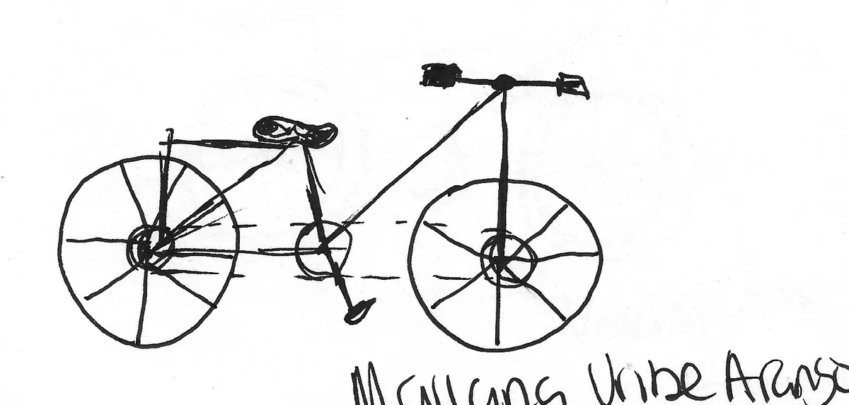 Bicicleta dibujada a mano, Bike - 133