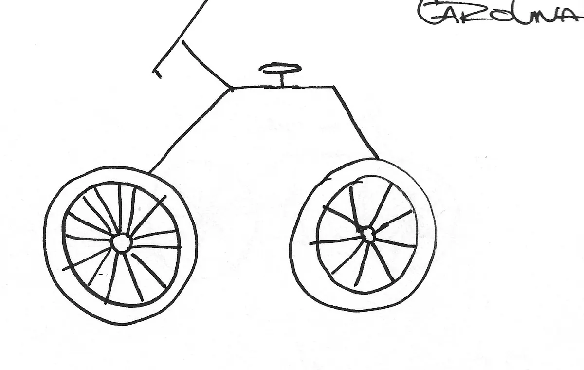 Bicicleta dibujada a mano, Bike - 135
