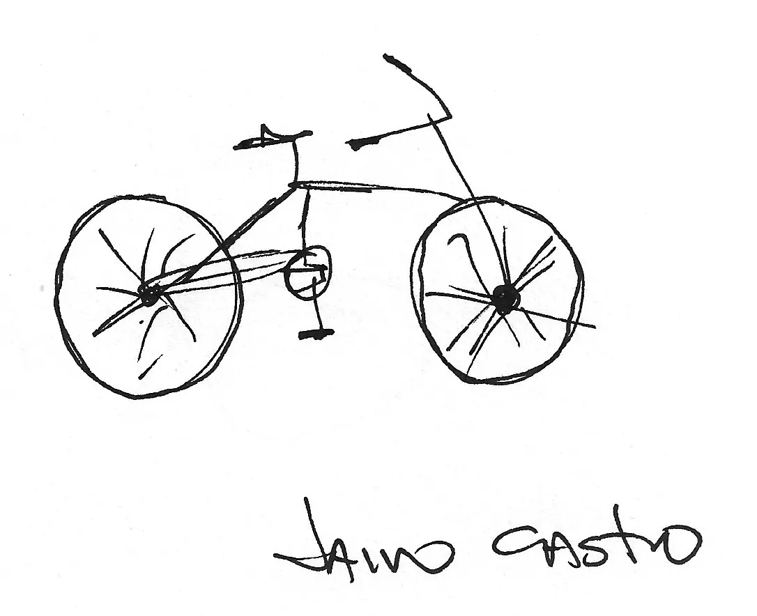 Bicicleta dibujada a mano, Bike - 136