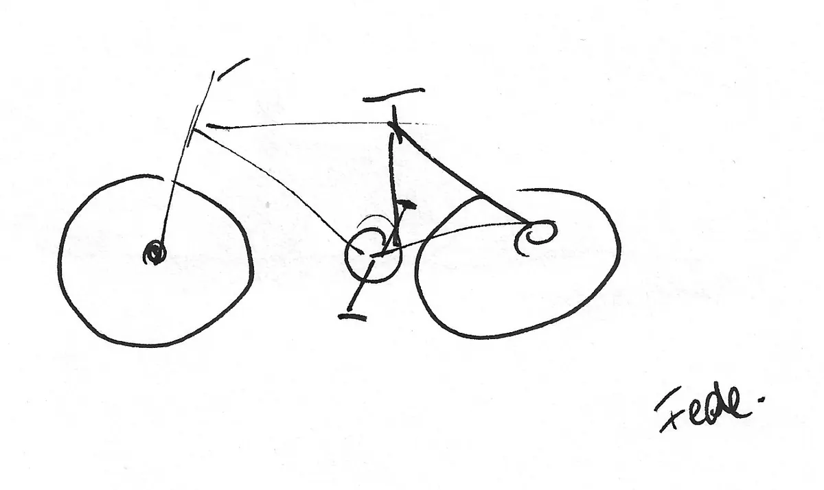 Bicicleta dibujada a mano, Bike - 137