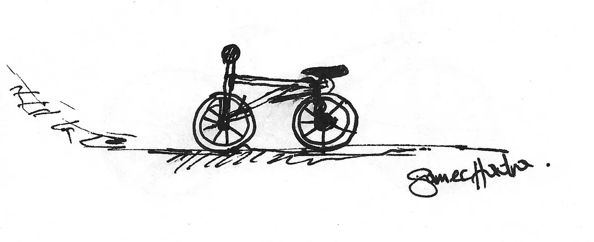 Bicicleta dibujada a mano, Bike - 138