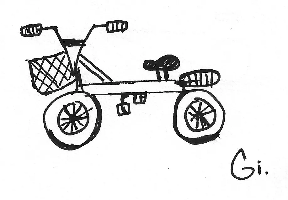 Bicicleta dibujada a mano, Bike - 140