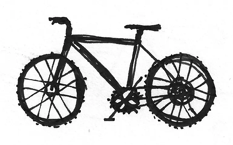 Bicicleta dibujada a mano, Bike - 142