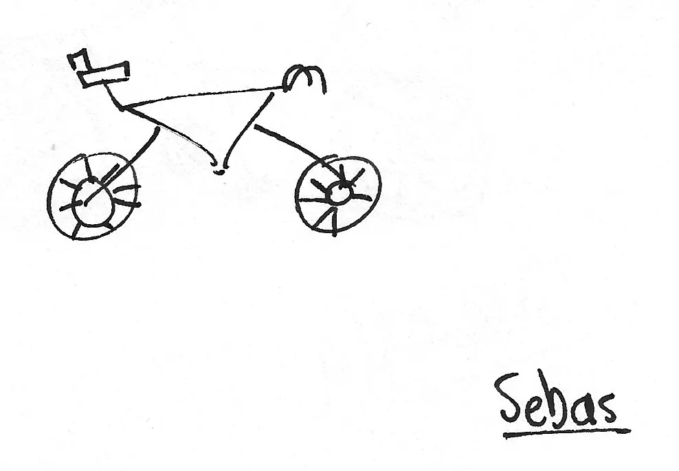 Bicicleta dibujada a mano, Bike - 144