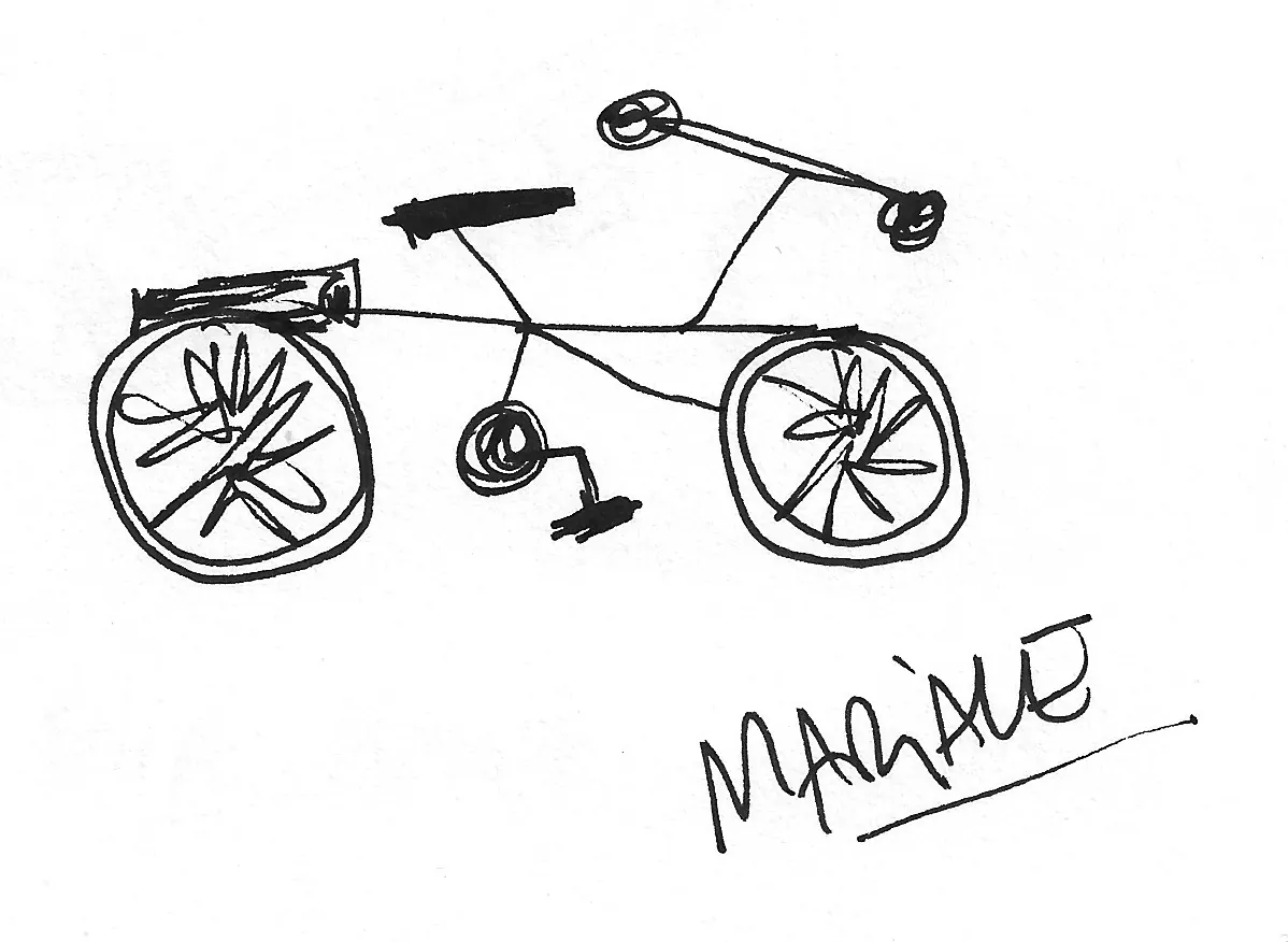 Bicicleta dibujada a mano, Bike - 145