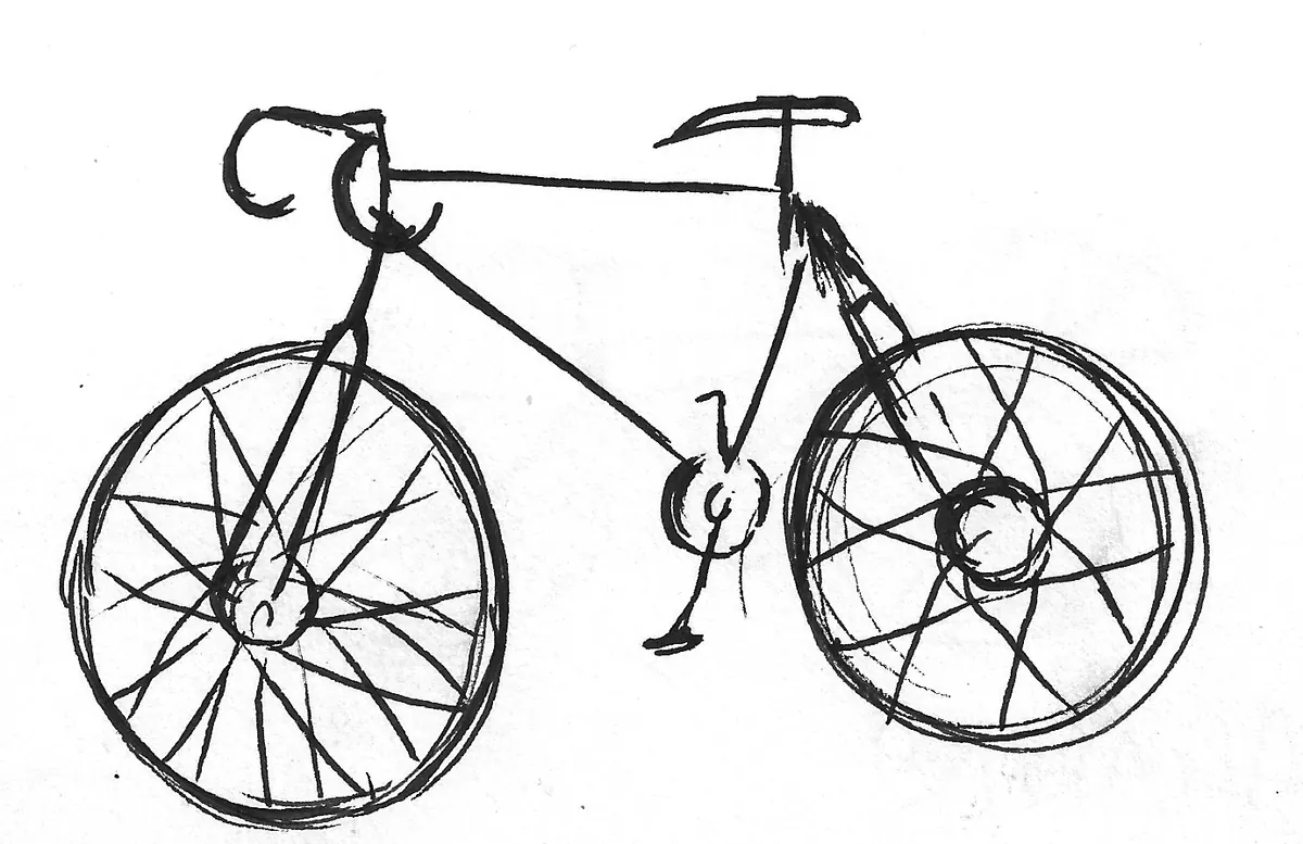 Bicicleta dibujada a mano, Bike - 150