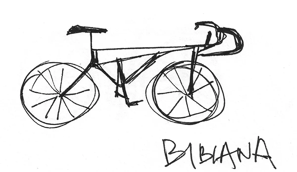Bicicleta dibujada a mano, Bike - 151