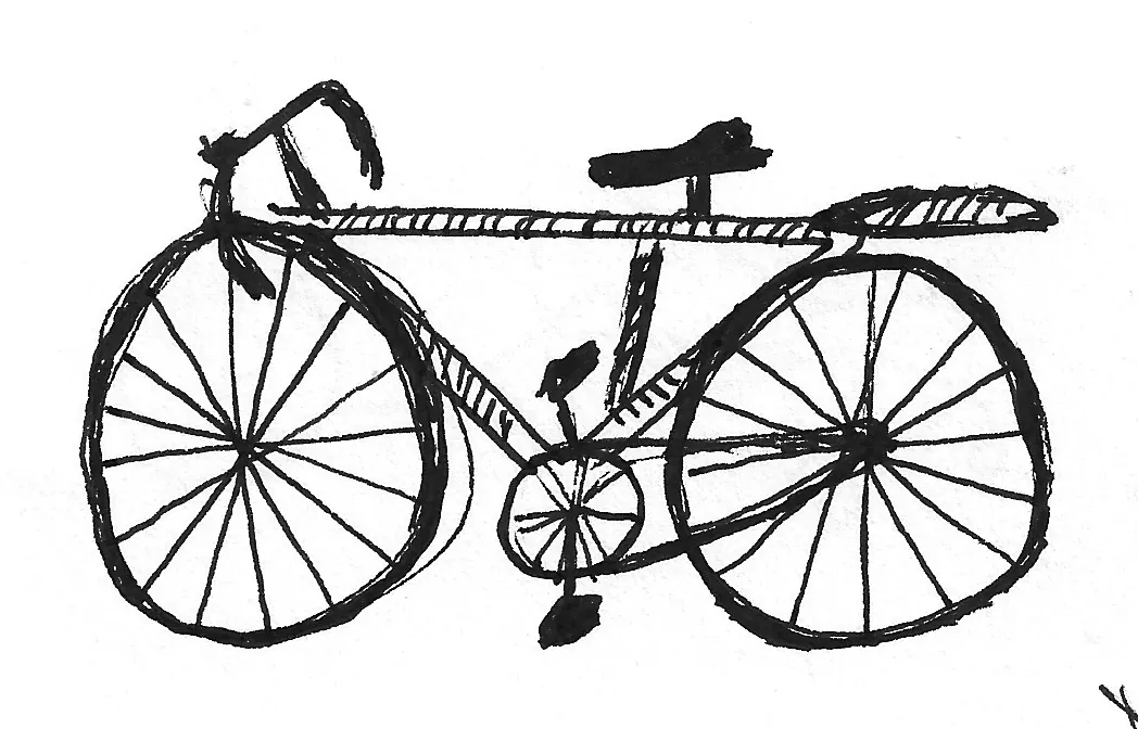 Bicicleta dibujada a mano, Bike - 152