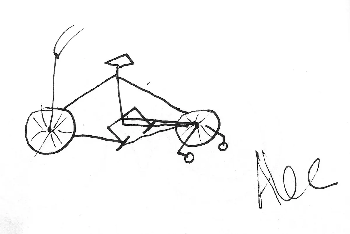 Bicicleta dibujada a mano, Bike - 153