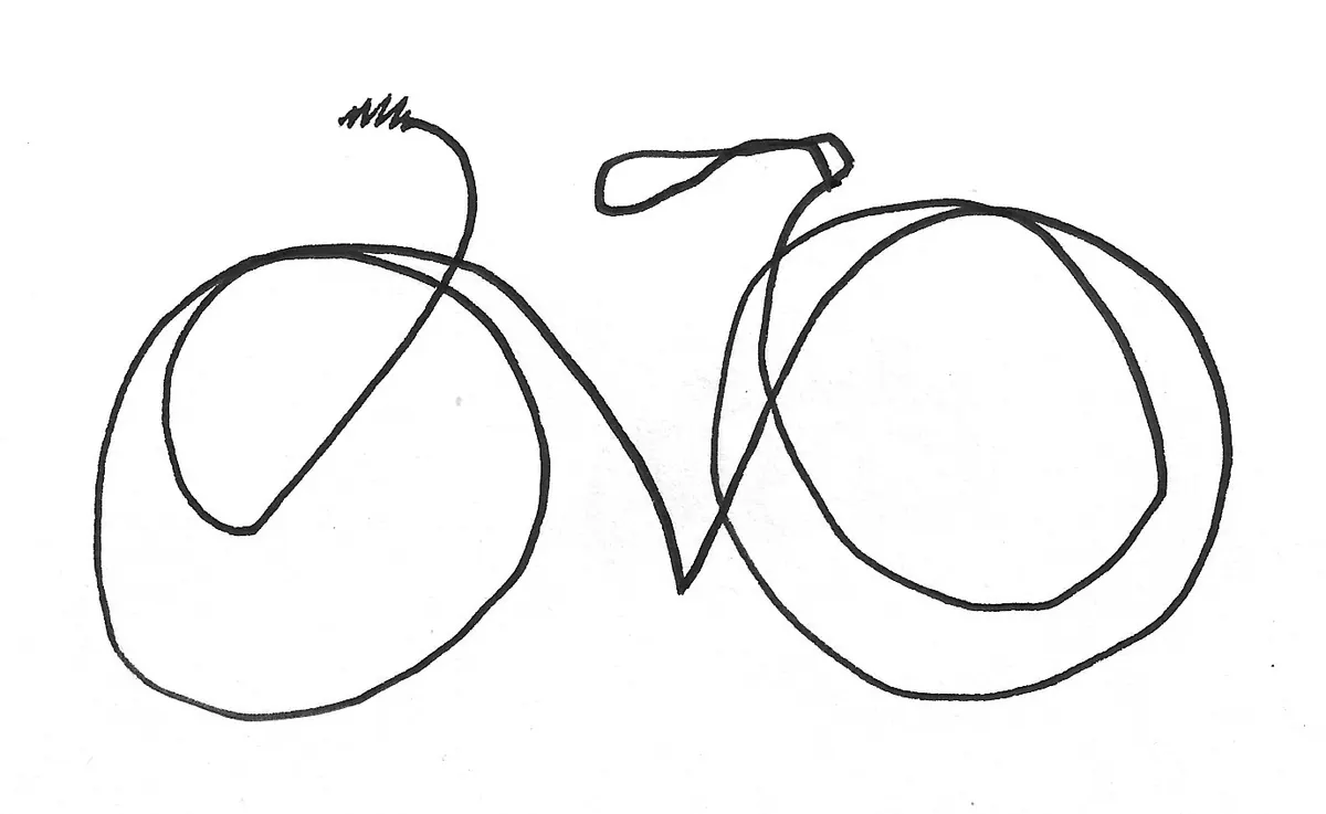 Bicicleta dibujada a mano, Bike - 154