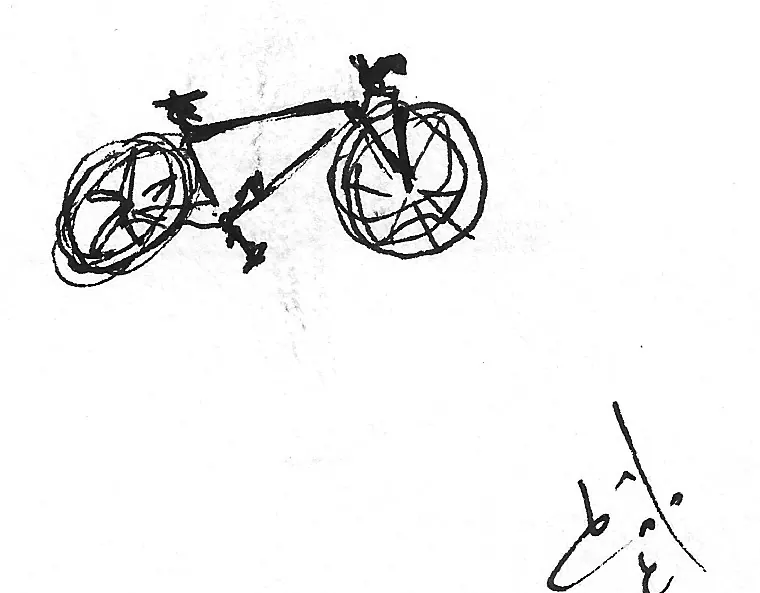 Bicicleta dibujada a mano, Bike - 155