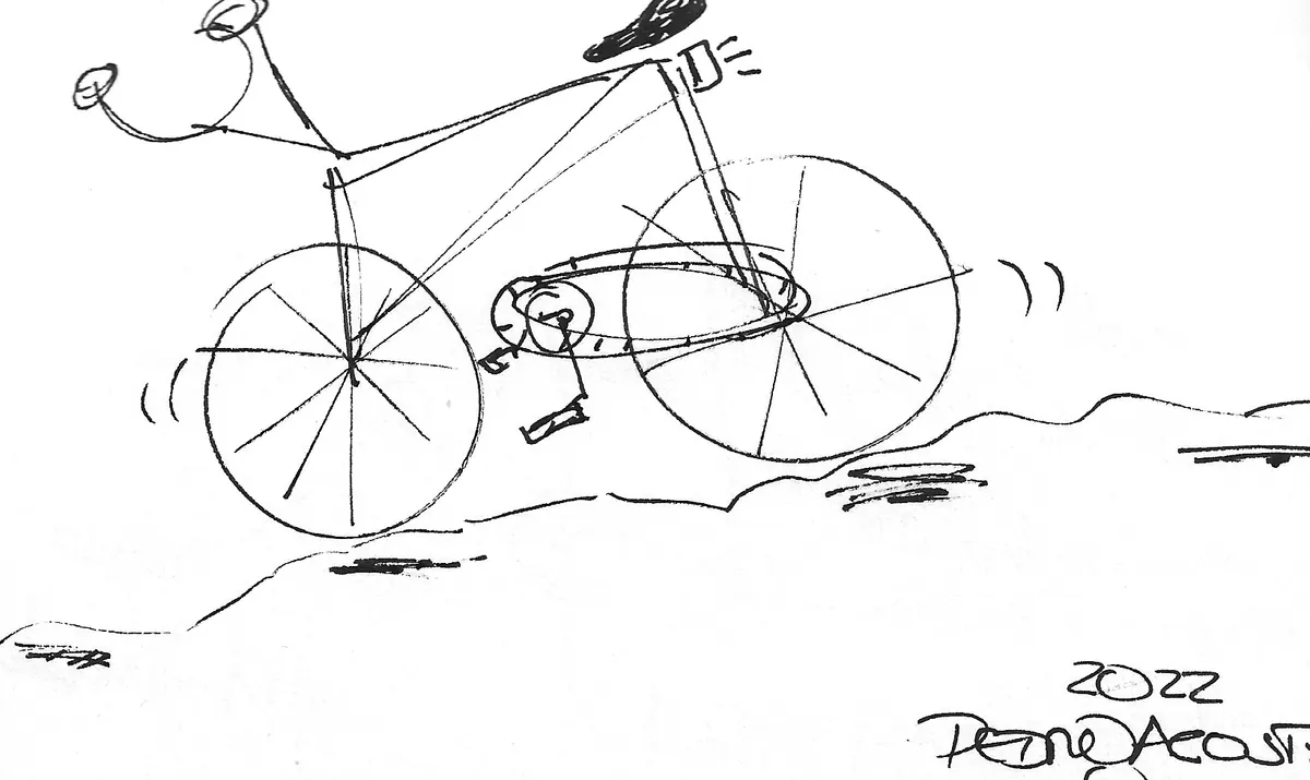 Bicicleta dibujada a mano, Bike - 156