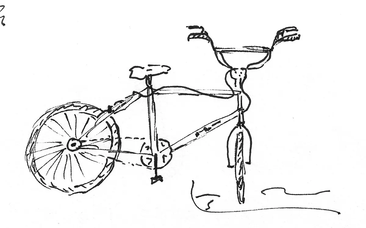 Bicicleta dibujada a mano, Bike - 158