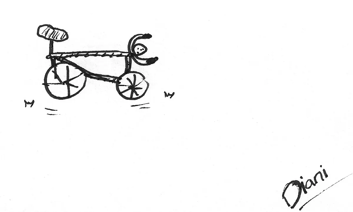 Bicicleta dibujada a mano, Bike - 162