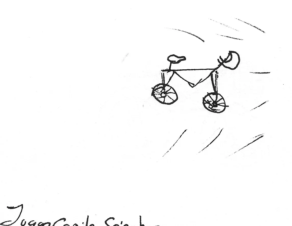 Bicicleta dibujada a mano, Bike - 163