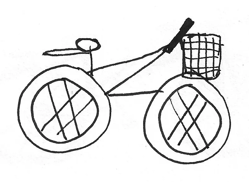 Bicicleta dibujada a mano, Bike - 164