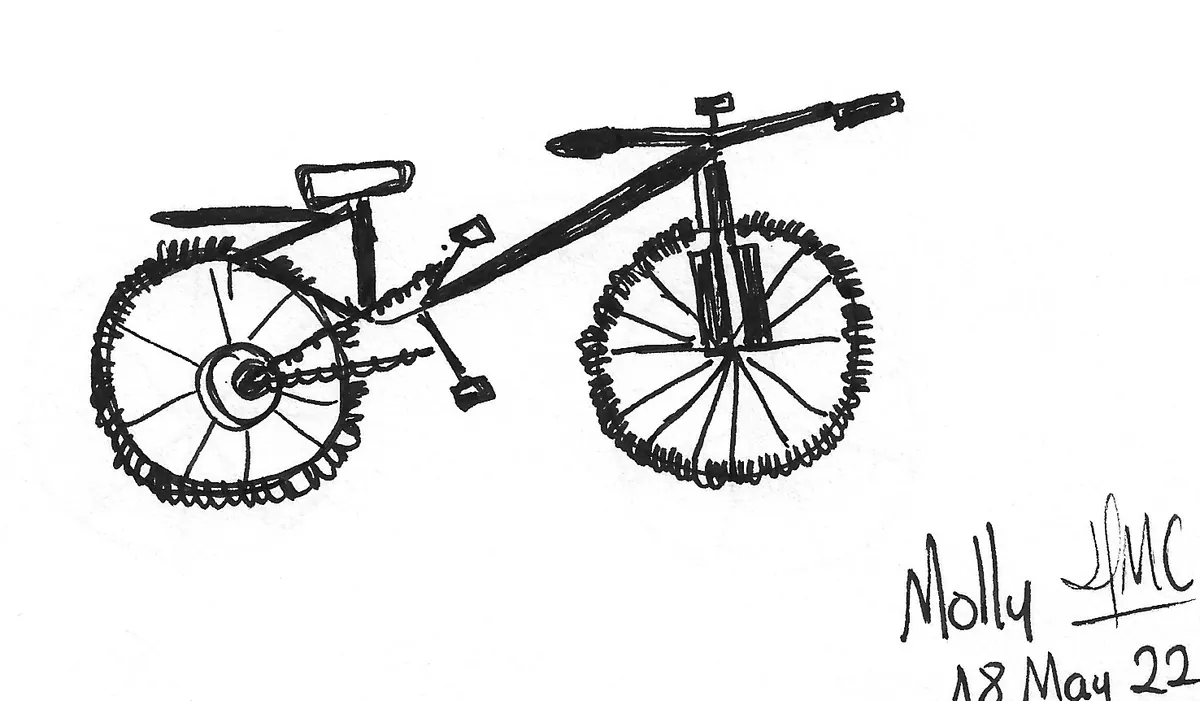 Bicicleta dibujada a mano, Bike - 165