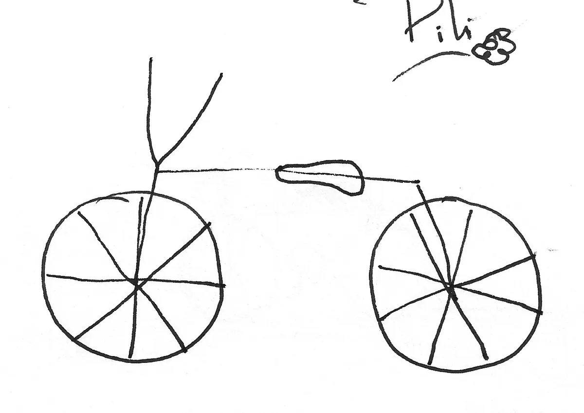 Bicicleta dibujada a mano, Bike - 166