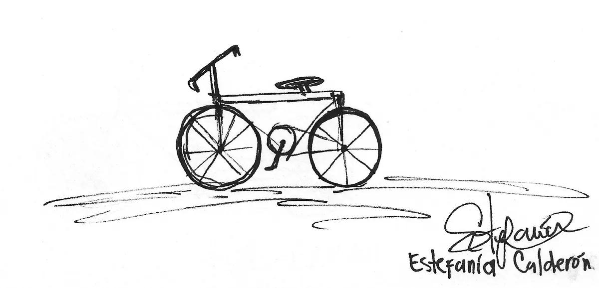 Bicicleta dibujada a mano, Bike - 167