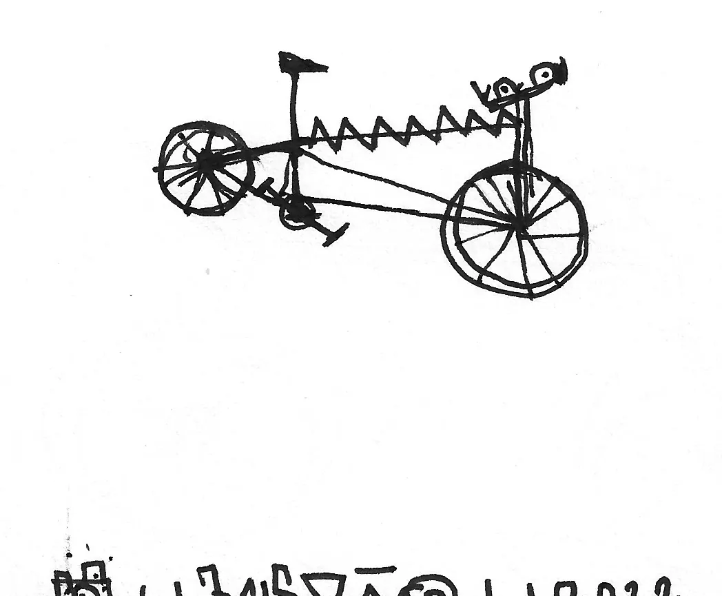 Bicicleta dibujada a mano, Bike - 169