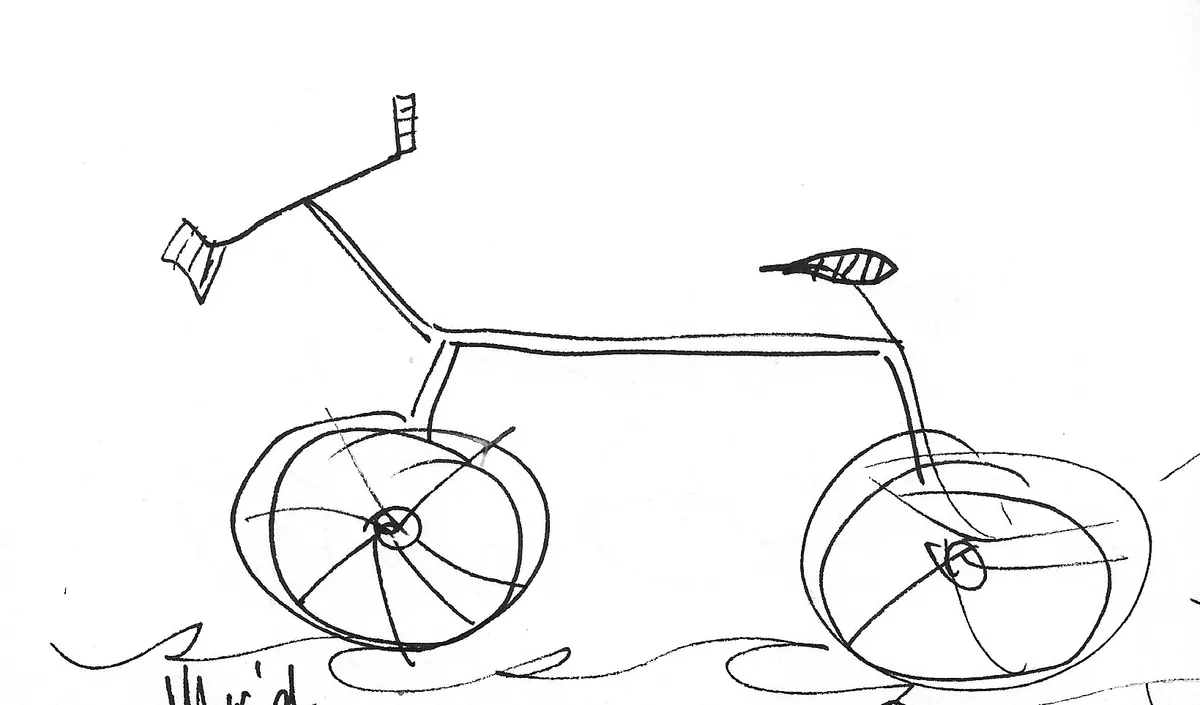 Bicicleta dibujada a mano, Bike - 170