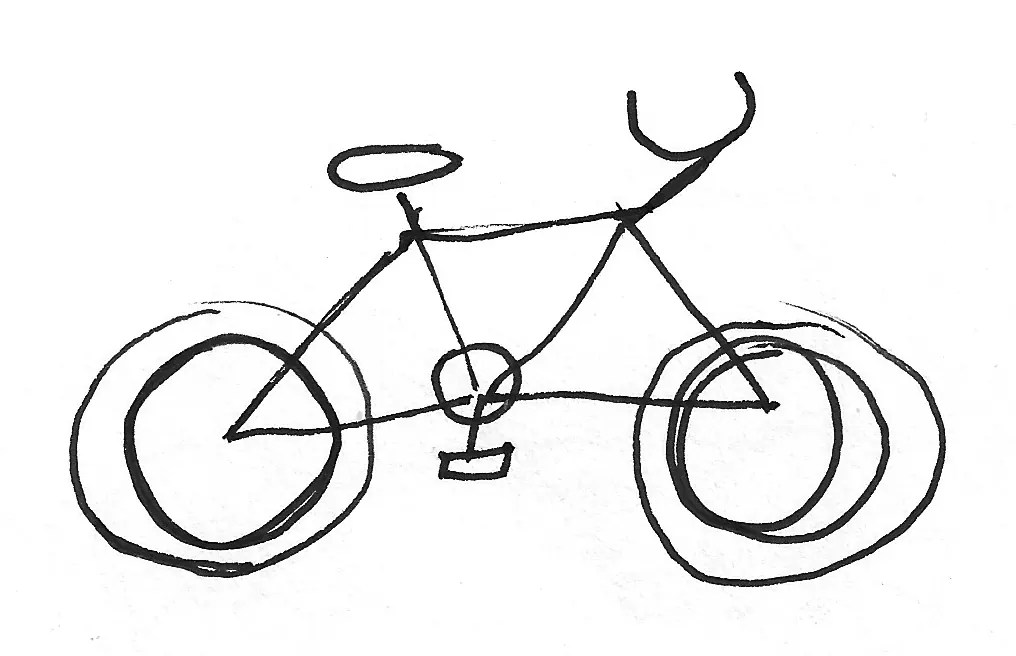 Bicicleta dibujada a mano, Bike - 173