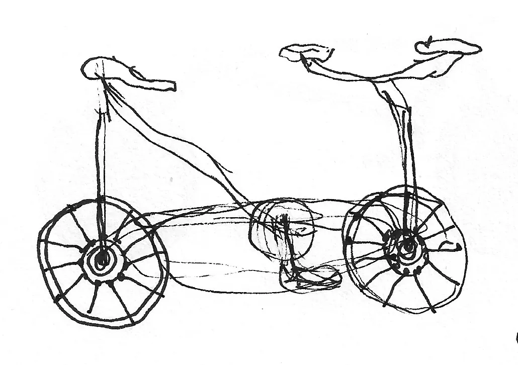 Bicicleta dibujada a mano, Bike - 174