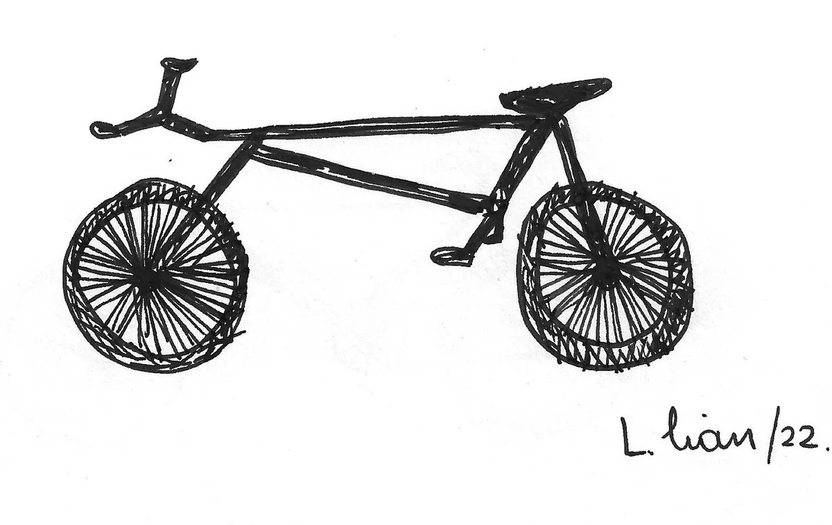 Bicicleta dibujada a mano, Bike - 175