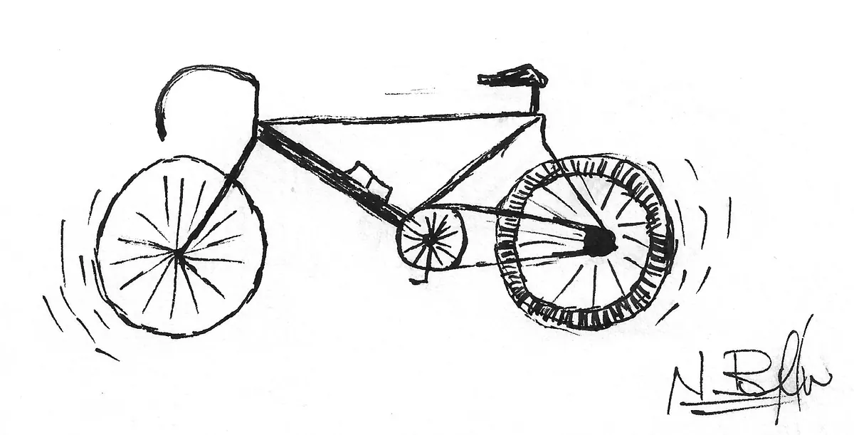 Bicicleta dibujada a mano, Bike - 176