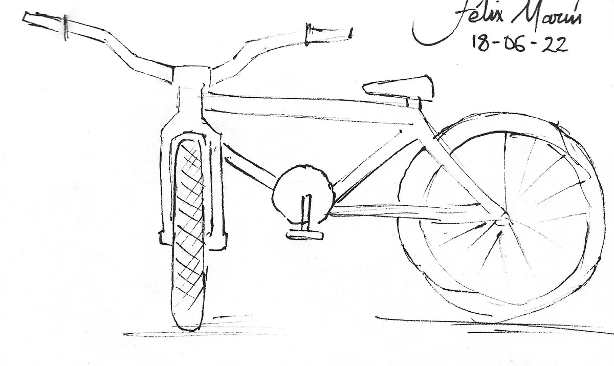 Bicicleta dibujada a mano, Bike - 177