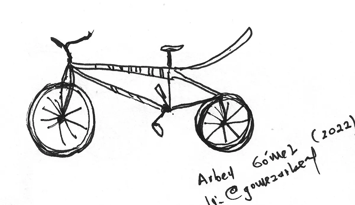 Bicicleta dibujada a mano, Bike - 179