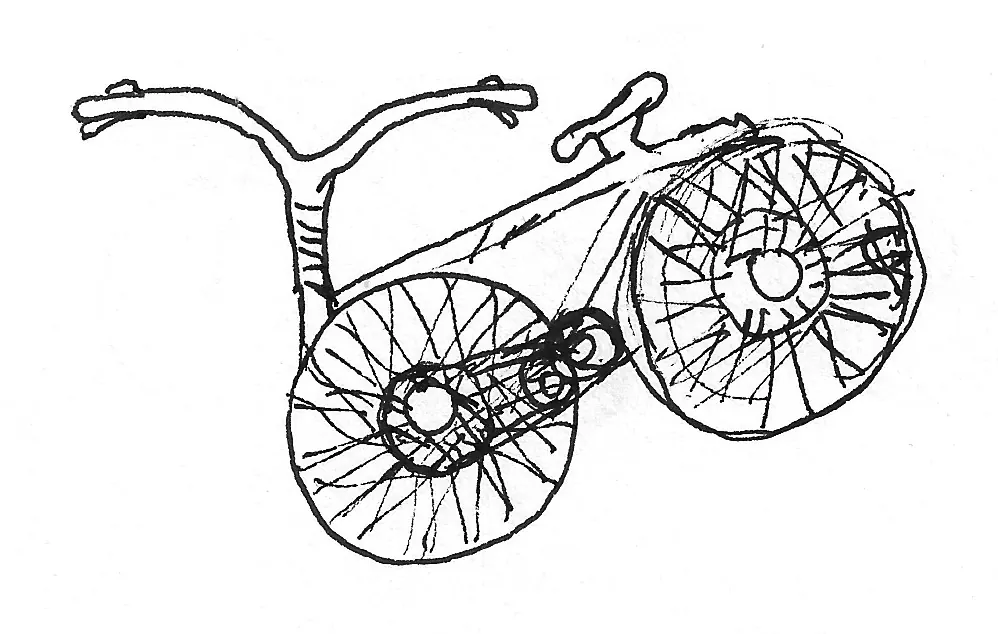 Bicicleta dibujada a mano, Bike - 180