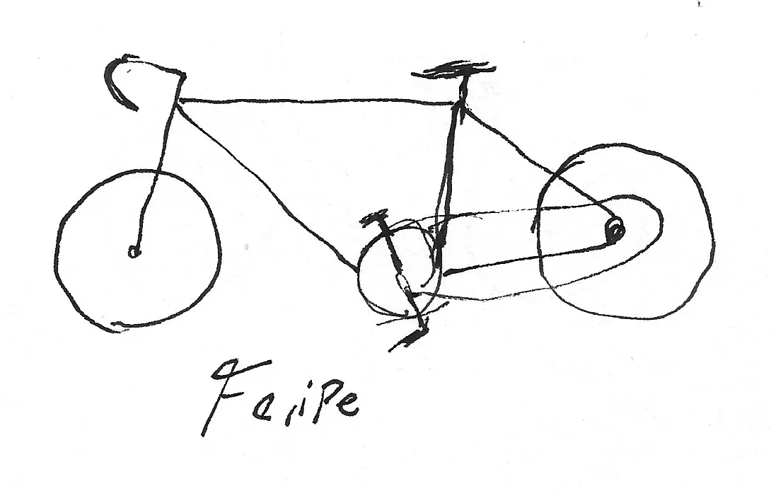 Bicicleta dibujada a mano, Bike - 181