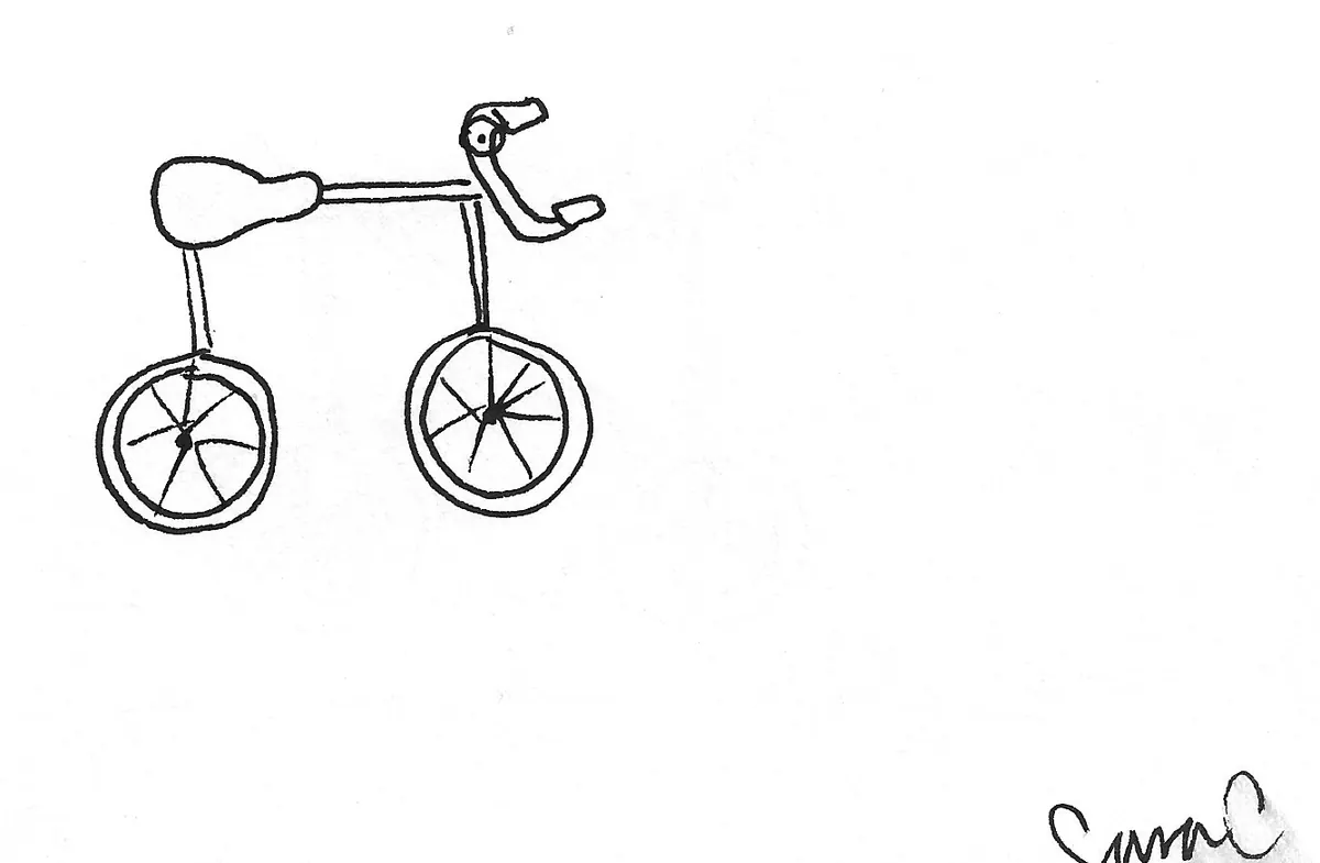 Bicicleta dibujada a mano, Bike - 186