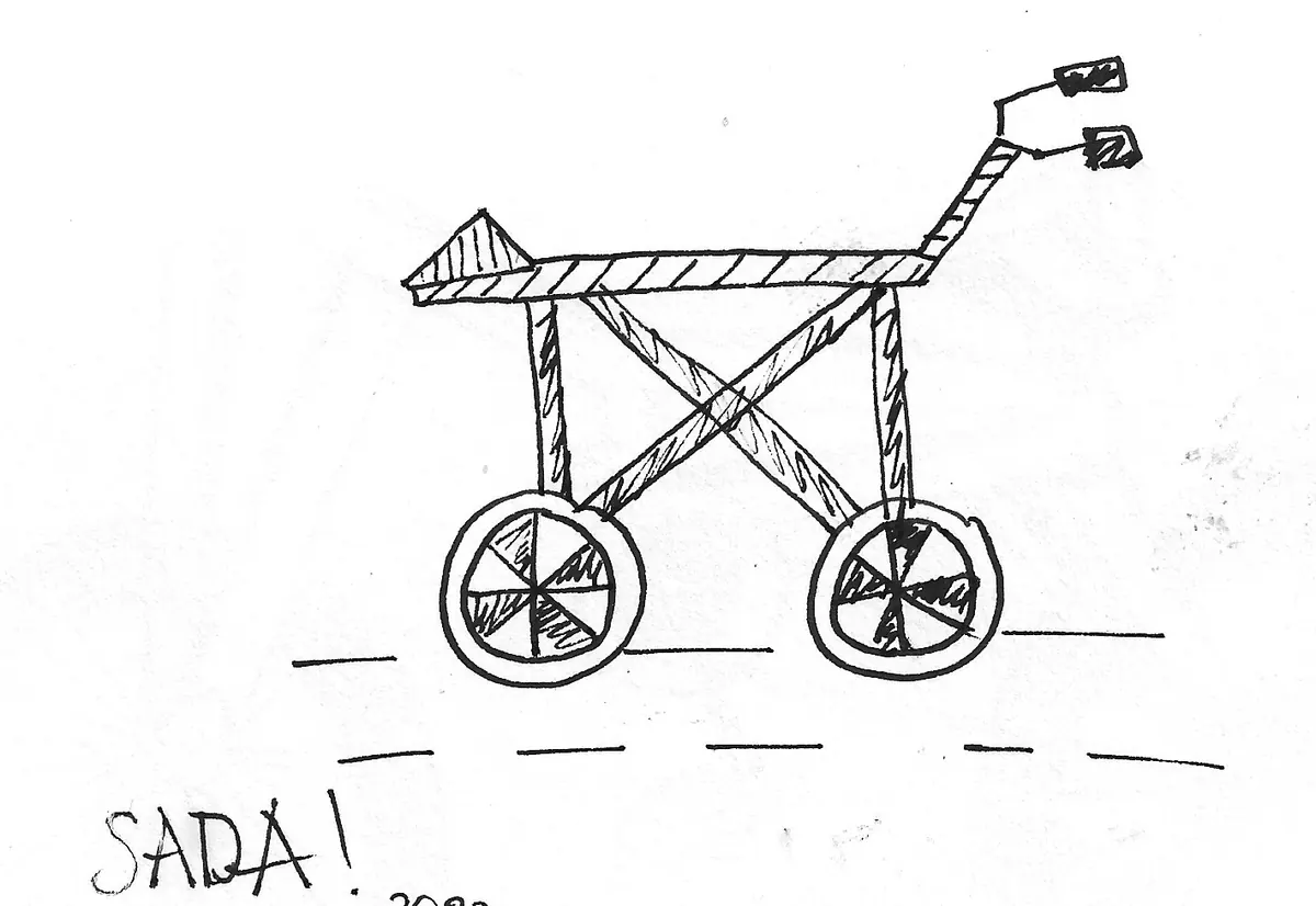 Bicicleta dibujada a mano, Bike - 187