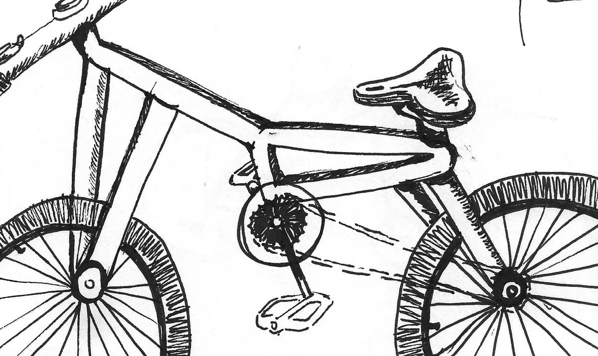Bicicleta dibujada a mano, Bike - 188