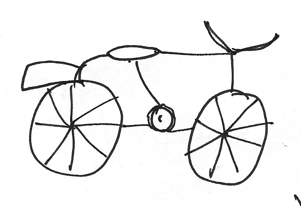 Bicicleta dibujada a mano, Bike - 191