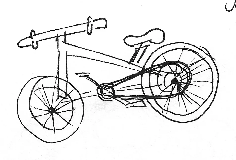 Bicicleta dibujada a mano, Bike - 193