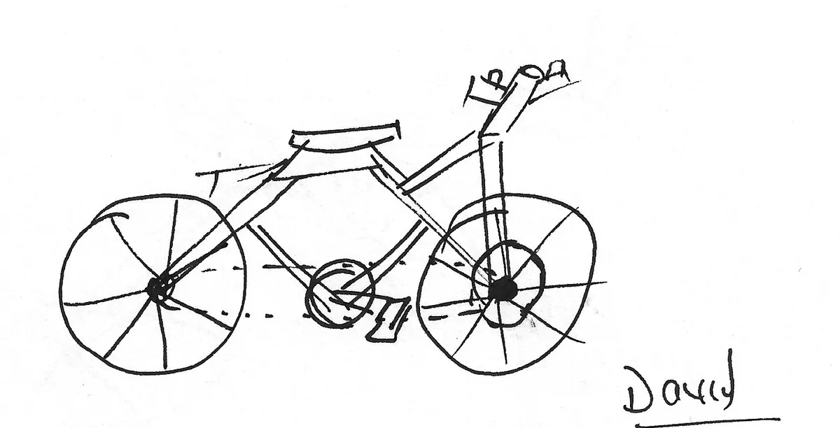 Bicicleta dibujada a mano, Bike - 194