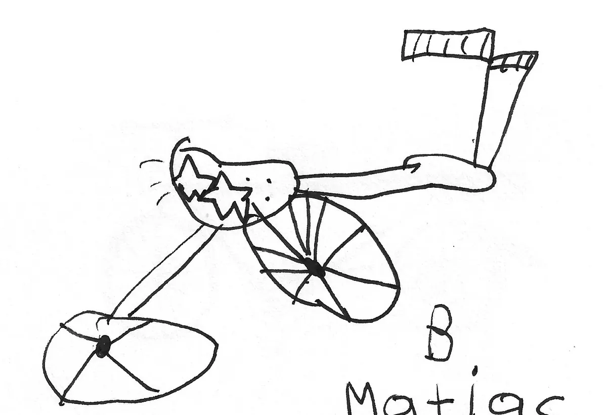 Bicicleta dibujada a mano, Bike - 195