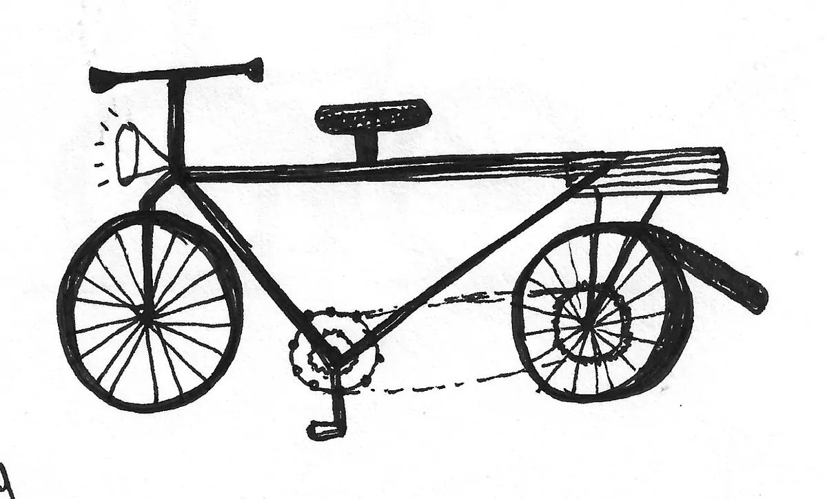 Bicicleta dibujada a mano, Bike - 196